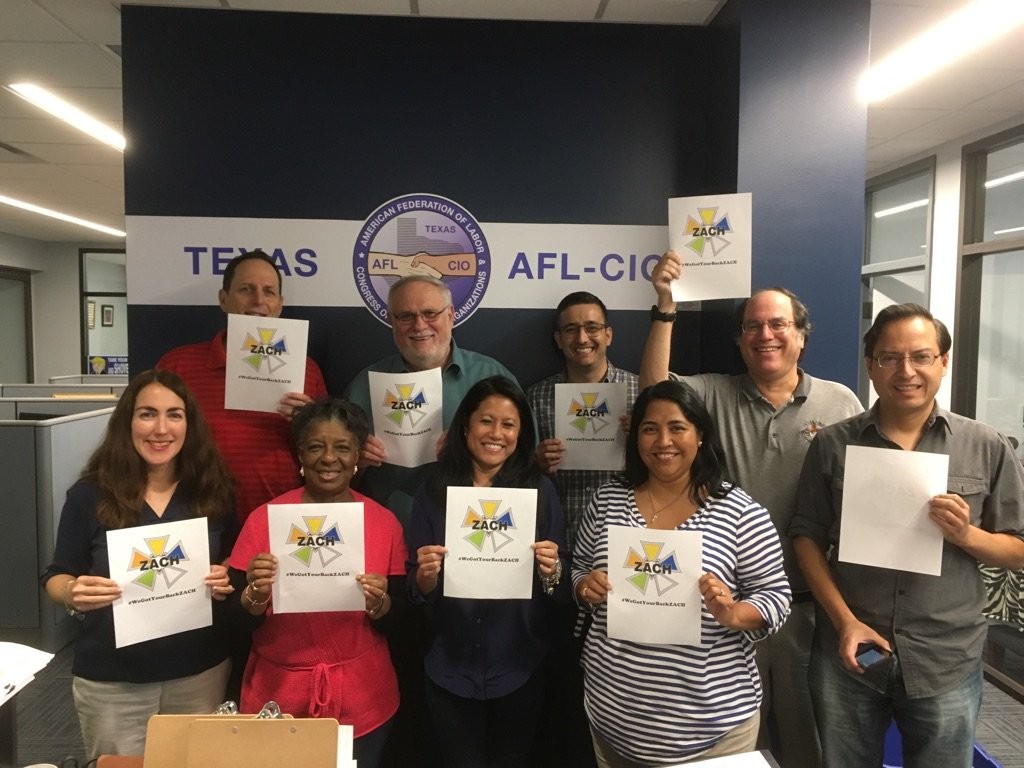 Texas AFL-CIO Office! #WeGotYourBackZACH