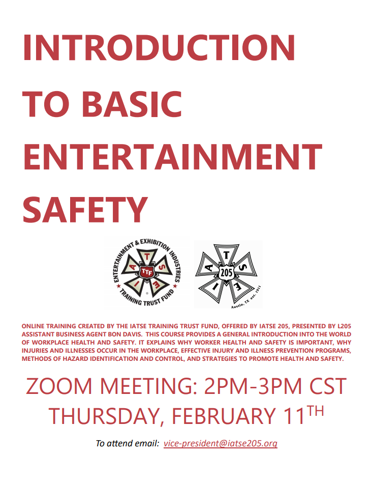 Introduction to Basic Entertainment Safety Flyer